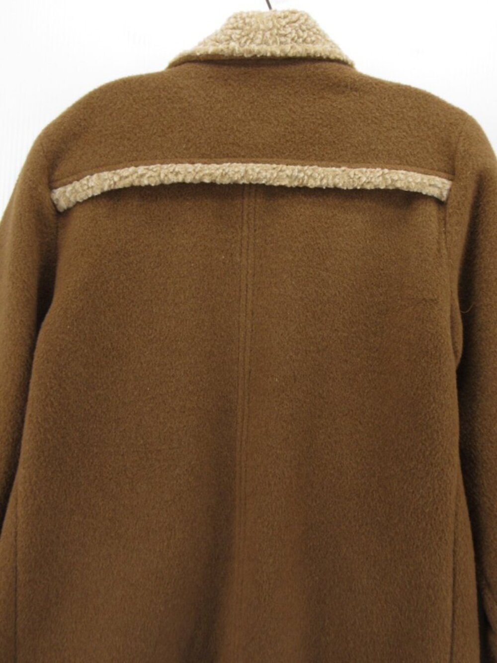Peruvian Link Jacket Small Alpaca Open Western Teddy Fleece Trim - Picture 8 of 12